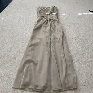 Strapless champagne gown